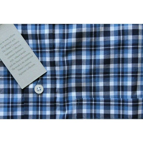 Daniel Cremieux Shirt Men's Small Plaid Short Sleeve Button Down - Picture 3 of 4
